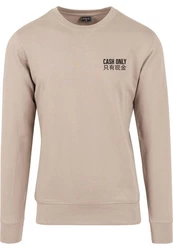 MisterTee Rundhalspullover Cash Only Crewneck Khaki/Beige/Braun/Grau