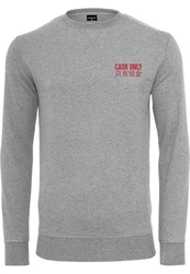 MisterTee Rundhalspullover Cash Only Crewneck Dunkelblau/Hellgrau/Grau/Dunkelgrau/Dunkelrot