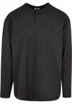URBAN CLASSICS Henley Longsleeve Schwarz/Dunkelgrau/Dunkelgrün/Grau