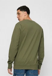 MisterTee Rundhalspullover Pray Crewneck Dunkelgrün