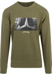 MisterTee Rundhalspullover Pray Crewneck Dunkelgrün