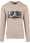 MisterTee Rundhalspullover Pray Crewneck Beige/Grau/Braun