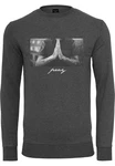 MisterTee Rundhalspullover Pray Crewneck Grau/Dunkelgrau