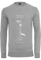 MT Upscale Rundhalspullover Depresso Crewneck Grau/Lila/Dunkelgrau/Beige