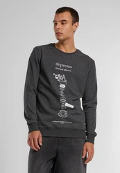 MT Upscale Rundhalspullover Depresso Crewneck Lila/Braun