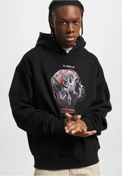 Upscale by Mister Tee Kapuzenpullover Flying High Heavy Oversize Hoodie Schwarz/Rot/Grün
