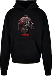 Upscale by Mister Tee Kapuzenpullover Flying High Heavy Oversize Hoodie Schwarz/Rot/Grün
