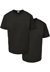 Urban Classics Herren Organic Basic Tee 2-Pack Schwarz