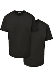 Urban Classics Herren Organic Basic Tee 2-Pack Schwarz