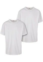 Urban Classics Herren Organic Basic Tee 2-Pack Grau/Weiß/Hellgrau