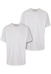 Urban Classics Herren Organic Basic Tee 2-Pack Grau/Weiß/Hellgrau
