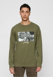 Mister Tee Rundhalspullover Pray 2.0 Crewneck Dunkelgrün