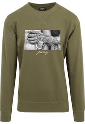 Mister Tee Rundhalspullover Pray 2.0 Crewneck Dunkelgrün
