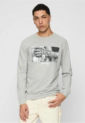 Mister Tee Rundhalspullover Pray 2.0 Crewneck Grau/Silber/Hellgrau