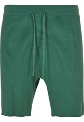 URBAN CLASSICS Shorts Herren Ribbed Shorts Grün/Dunkelgrün/Türkis