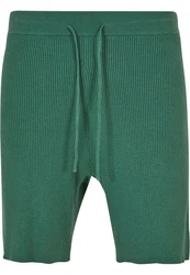 URBAN CLASSICS Shorts Herren Ribbed Shorts Grün/Dunkelgrün/Türkis
