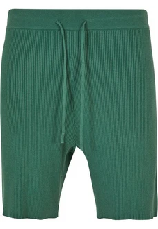 URBAN CLASSICS Shorts Herren Ribbed Shorts Grün/Dunkelgrün/Türkis