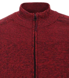 Redmond Strickjacke Uni Dunkelrot/Bordeaux/Rot