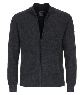 Redmond Strickjacke Uni Dunkelgrau/Dunkelblau/Grau