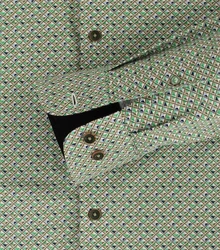 Redmond Langarmhemd Comfort Fit Grün/Dunkelgrün/Hellgrün