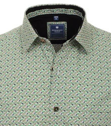 Redmond Langarmhemd Comfort Fit Grün/Dunkelgrün/Hellgrün