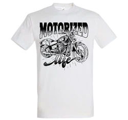 Youth Designz T-Shirt Motorized life Herren Shirt Weiß/Beige/Creme/Grau
