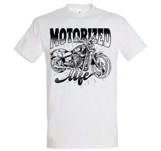 Youth Designz T-Shirt Motorized life Herren Shirt Weiß/Beige/Creme/Grau
