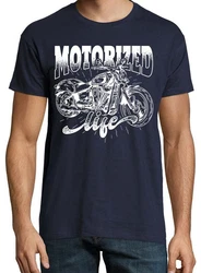 Youth Designz T-Shirt Motorized life Herren Shirt Dunkelblau/Blau