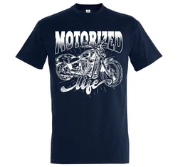 Youth Designz T-Shirt Motorized life Herren Shirt Dunkelblau/Blau