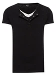 WOTEGA V-Neck Double Layer T-Shirt Pete Schwarz