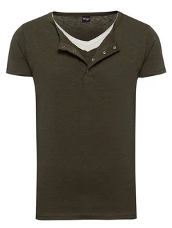 WOTEGA V-Neck Double Layer T-Shirt Pete