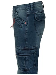 Timezone Cargohose BenTZ Hellblau/Dunkelblau/Blau/Grün