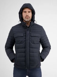 LERROS Steppjacke mit abnehmbarer Kapuze Dunkelblau/Hellblau/Blau