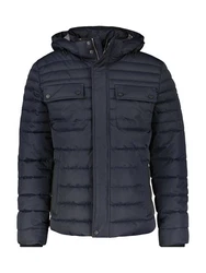 LERROS Steppjacke mit abnehmbarer Kapuze Dunkelblau/Hellblau/Blau