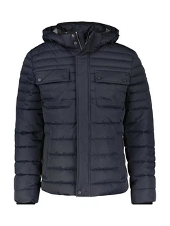 LERROS Steppjacke mit abnehmbarer Kapuze Dunkelblau/Hellblau/Blau