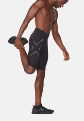 2xU Laufshorts Light Speed Compression Schwarz/Grün
