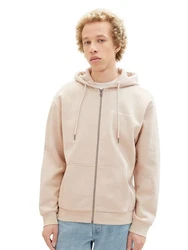 TOM TAILOR Denim Hoodie FULLZIP Rosa/Beige/Braun/Hellblau