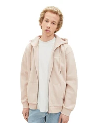 TOM TAILOR Denim Hoodie FULLZIP Rosa/Beige/Braun/Hellblau