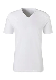 Unterziehshirt (2-St) mit V-Ausschnitt und kleinem Logo, Unterhemd, T-Shirt