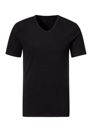 Unterziehshirt (2-St) mit V-Ausschnitt und kleinem Logo, Unterhemd, T-Shirt