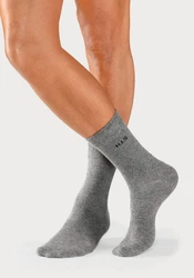H.I.S Socken 4-Paar mit druckfreiem Bndchen Schwarz/Dunkelgrau