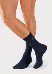 H.I.S Socken 4-Paar mit druckfreiem Bndchen Dunkelblau/Blau/Hellblau/Grau