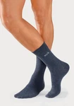H.I.S Socken 4-Paar mit druckfreiem Bndchen Dunkelblau/Blau/Hellblau/Grau