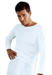 Unterhemd (2-St) schlichtes Basic, Unterziehshirt - in Doppelripp, Langarmshirt