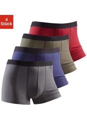 Buffalo Boxer Herren mit schwarzem Webbund olivgrn/blau/bordeaux/grau