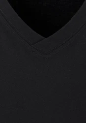 H.I.S Unterziehshirt mit V-Ausschnitt  Schwarz/Dunkelblau/Grau/Rot/Braun/Lila