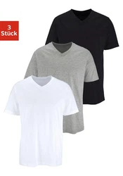 H.I.S Unterziehshirt mit V-Ausschnitt  Weiß/Creme