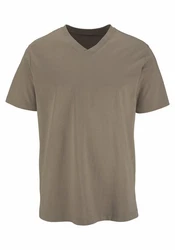 H.I.S Unterziehshirt mit V-Ausschnitt  Khaki/Grau/Braun/Dunkelgrün/Schwarz/Rot/Lila