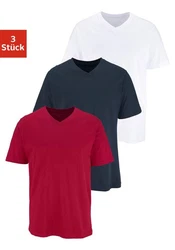 H.I.S Unterziehshirt mit V-Ausschnitt  Dunkelrot/Rot