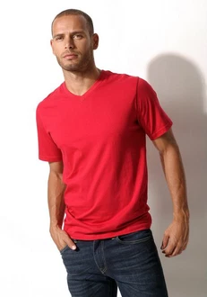 H.I.S Unterziehshirt mit V-Ausschnitt  Dunkelrot/Rot